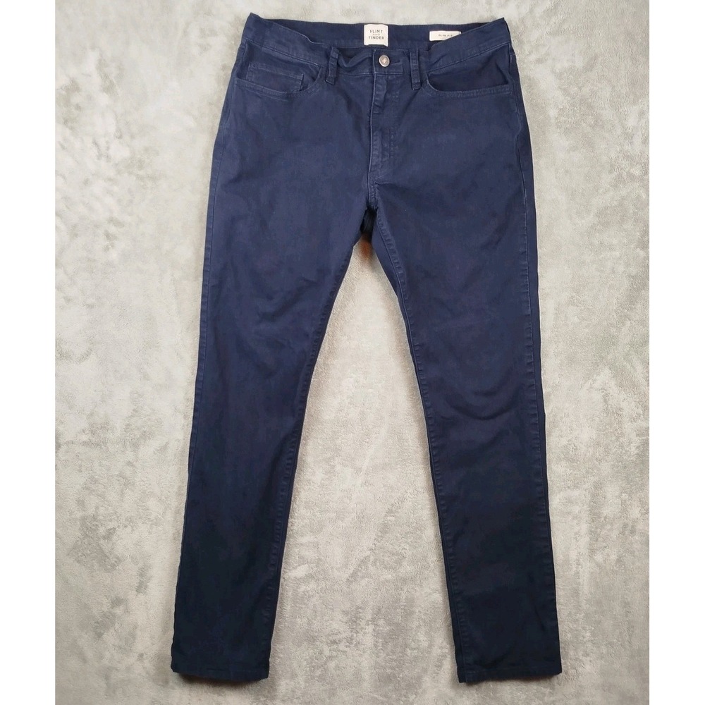 Flint and Tinder Slim Fit Pant Huckberry Men Size 32x30 Chino Khaki Black Preppy